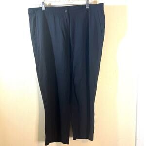 ExOfficio Pants Black Crepe Womens XL Wide Leg Crop Lightweight Lagenlook